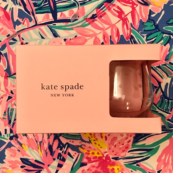 kate spade Dining Nwt Kate Spade Larabee Dot Stemless Wine Glass